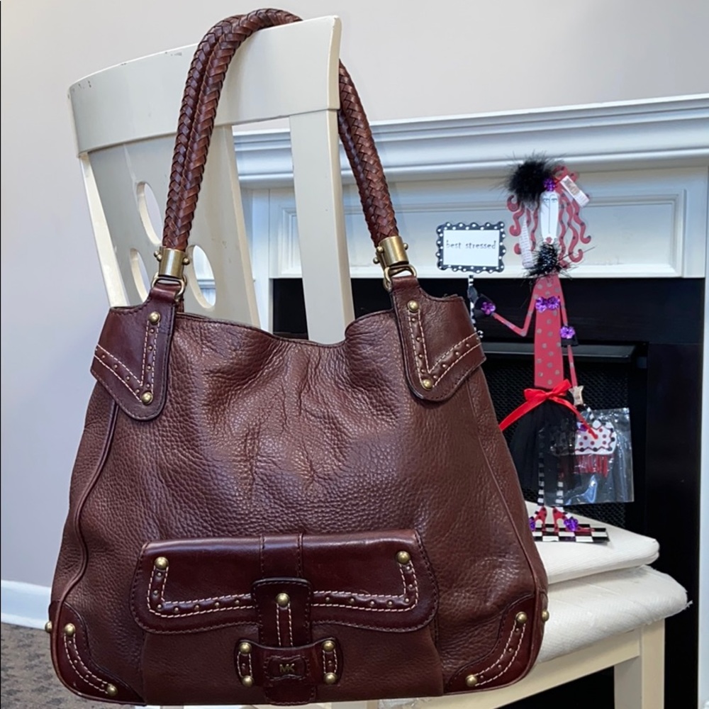 Michael Kors Brown Leather Shoulder Bag - Picture 9 of 13